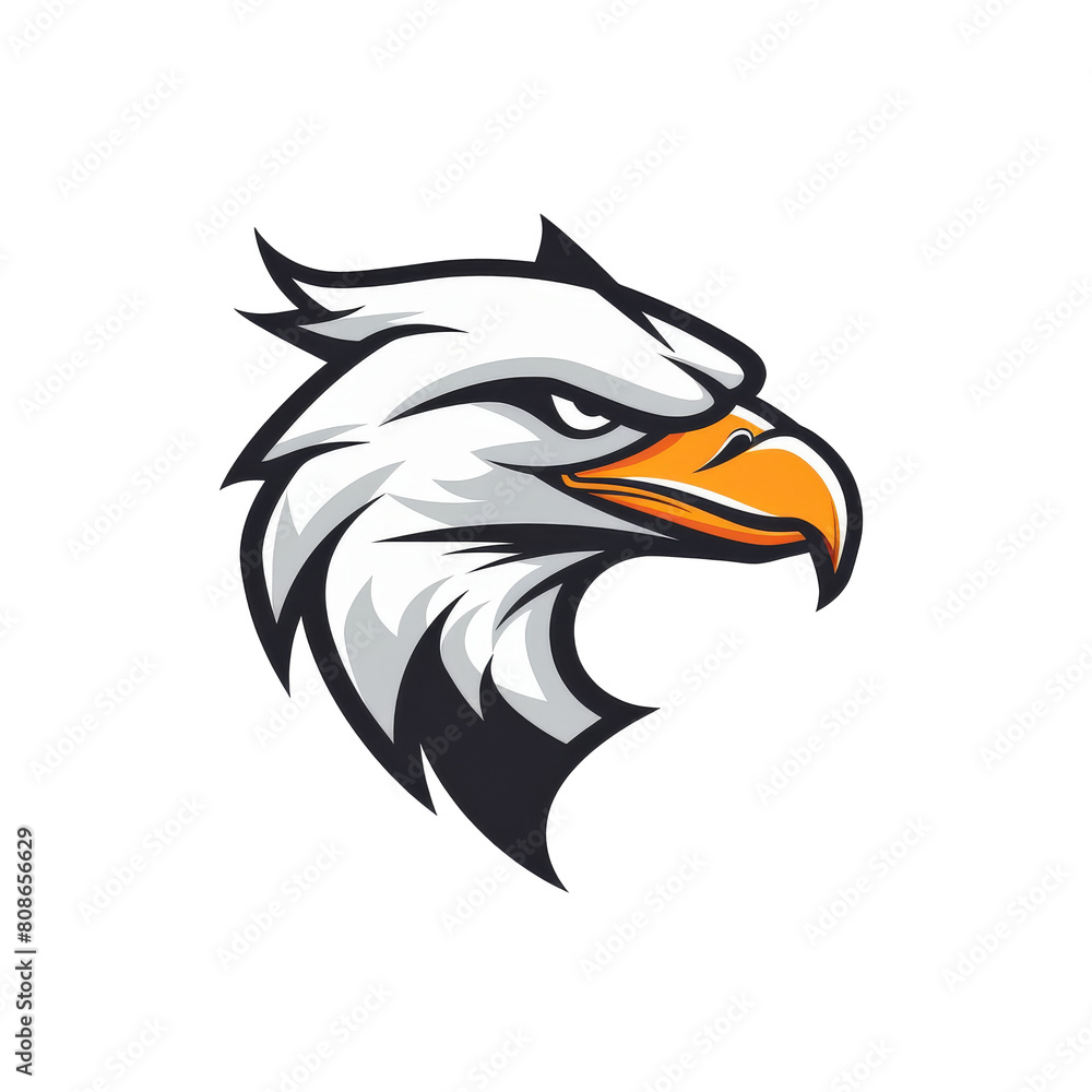 Obraz premium Fierce eagle head mascot with a sharp gaze