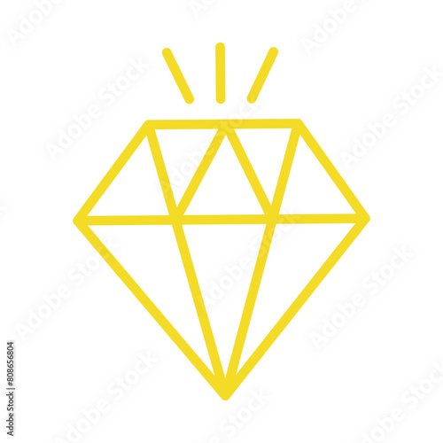 Diamond trendy icon isolated on white background