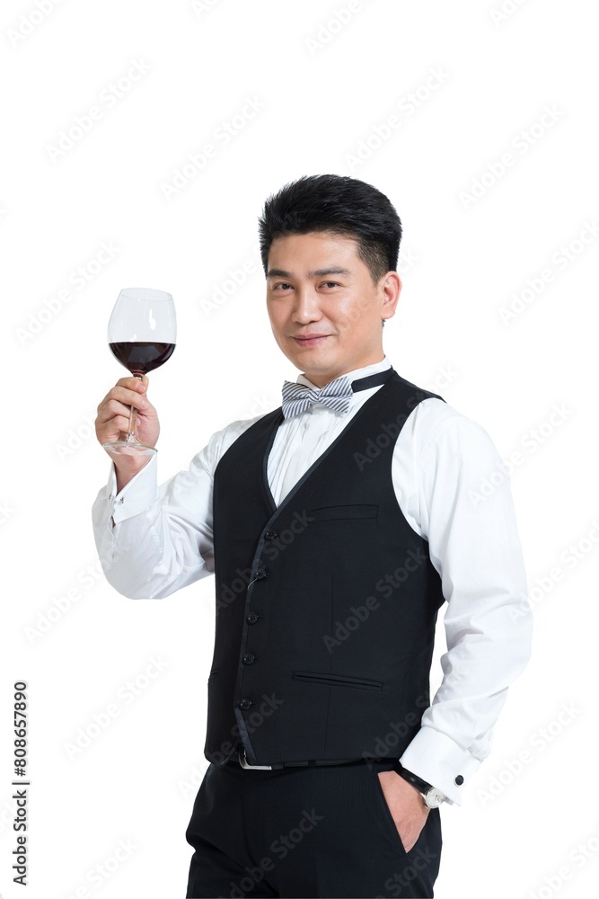 Shed middle-aged business man side glass Shed middle-aged business man side glass