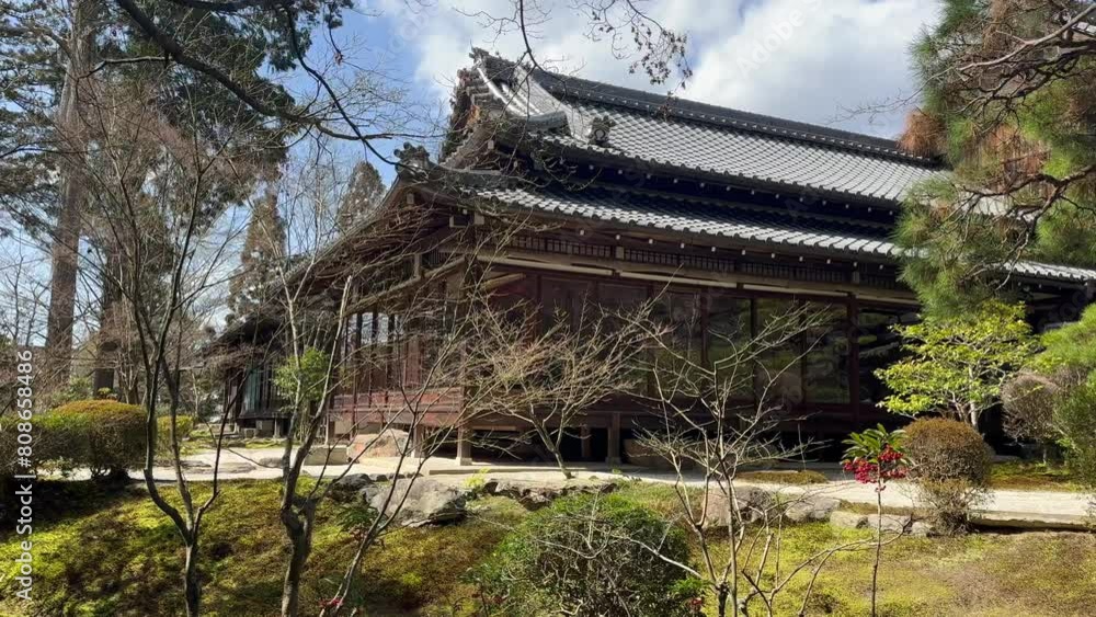 The garden and the Tenjuan Buddhist Temple, Kyoto Japan. The garden and the Tenjuan Buddhist Temple, Kyoto Japan.