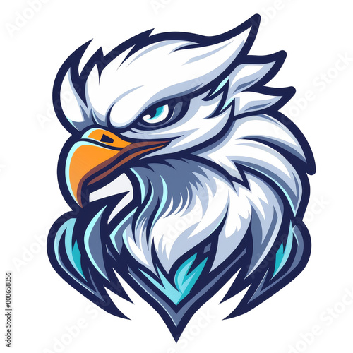 Fierce eagle mascot with a determined gaze