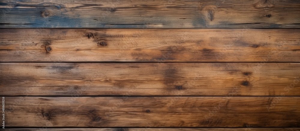 Fototapeta premium Copy space image of a vintage wooden texture background perfect for text or graphic design product backdrops or as a clear background with wooden boards