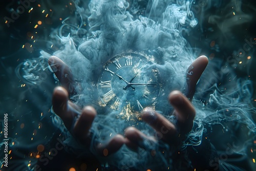 Vanishing Time Dial A Surreal Metaphor of Transience and Ephemerality photo