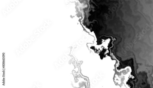 Black smoke steam isolated transparent background. Fog and mist effect for text or space. Overlay with transparent background photo