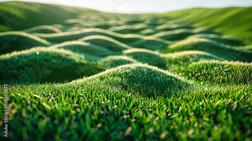 Bright Green Grass of a Soccer Field, Close-Up of Freshly Mown Turf, Perfect for Sports and Outdoor Activities