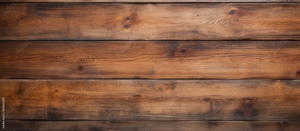 Naklejka premium Wooden background for travel planning with copy space image