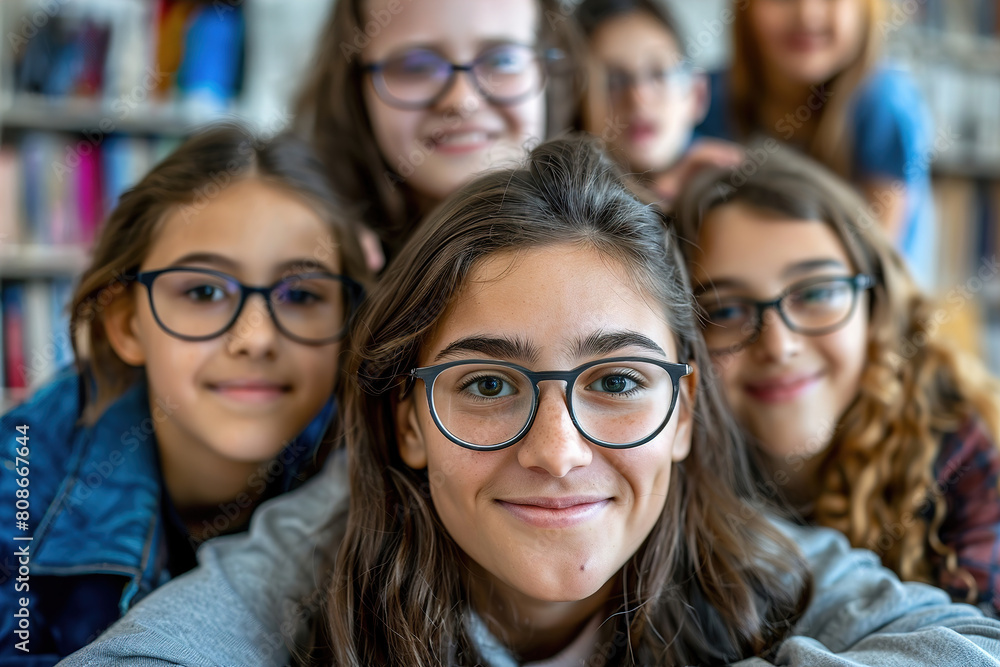 Education, scholarship and happy, proud children in middle school. Education, scholarship and happy, proud children in middle school.
