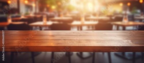The restaurant table with a blurred background becomes a perfect copy space image