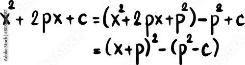 Polynomial math handwritten
