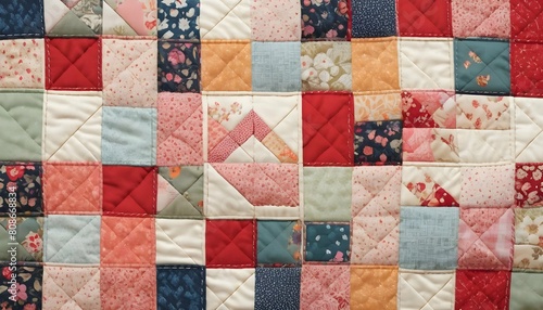 Quilt patterns with patchwork squares and intricat upscaled 4