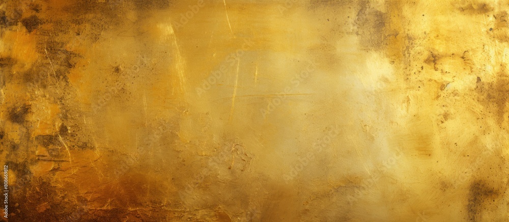 Obraz premium Copy space image of metallic gold background with scratches