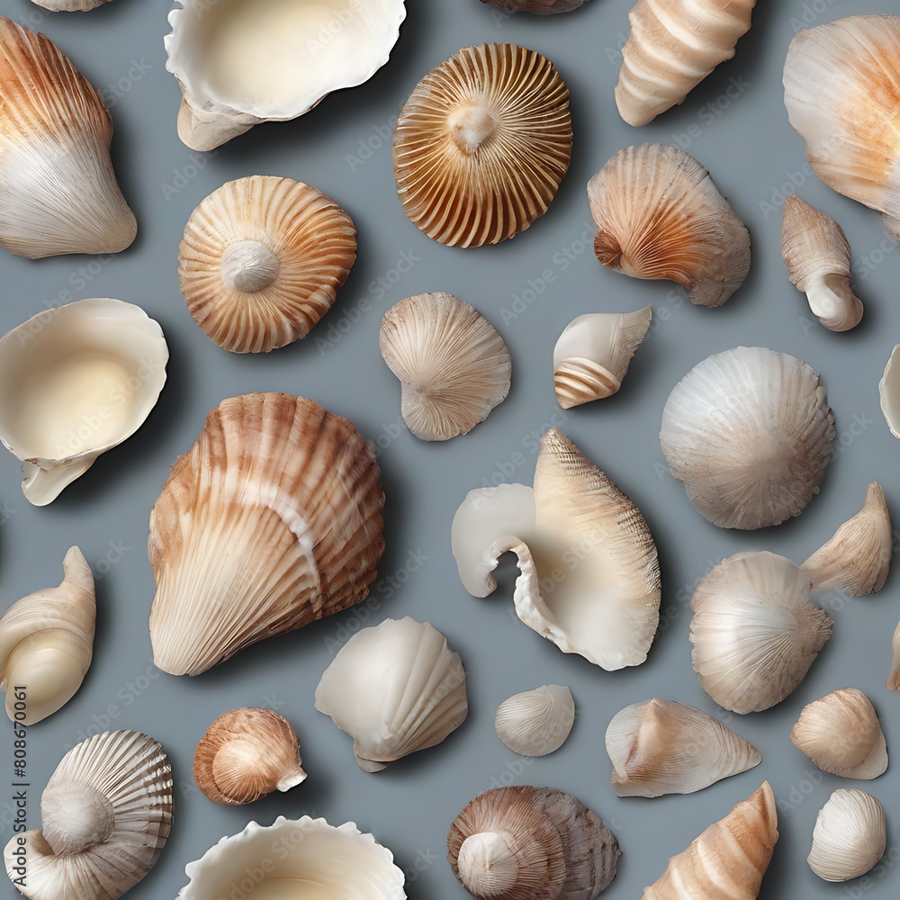 Aquatic Allure: Seamless Seashell Patterns