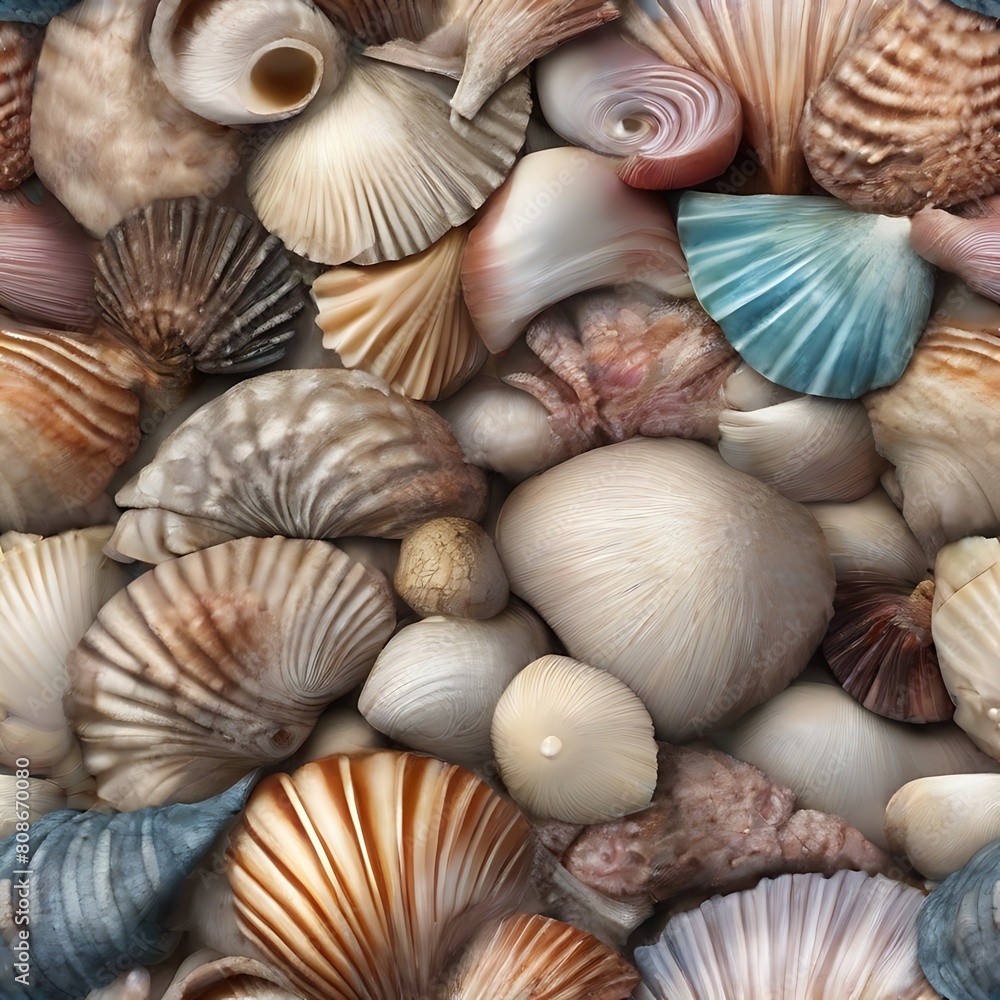 Seashore Splendor: Seamless Shell Patterns Seashore Splendor: Seamless Shell Patterns