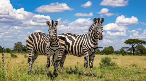 Zebra in nature habitat , Wildlife view © Anak