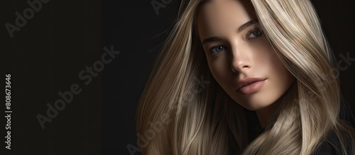 Image showing copy space with a texture of dark blonde hair