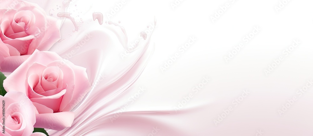 A white background provides a copy space image to showcase the concept of using natural organic ingredients in cosmetology It includes rose extract for moisturizing nourishing delicate skin reducing A white background provides a copy space image to showcase the concept of using natural organic ingredients in cosmetology It includes rose extract for moisturizing nourishing delicate skin reducing