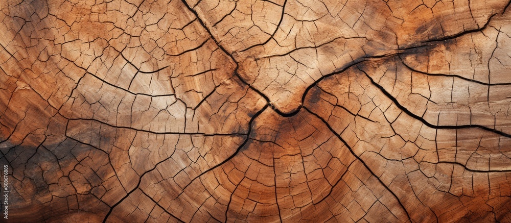Abstract background with a copy space image showcasing the textured surface of a cracked brown tree trunk Abstract background with a copy space image showcasing the textured surface of a cracked brown tree trunk