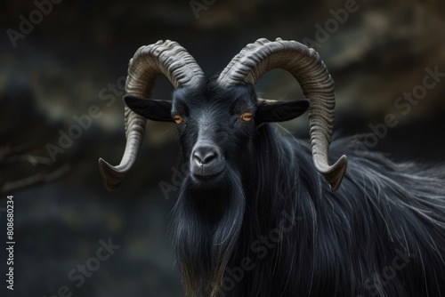Menacing Bathomet goat satana. Cult animal. Generate Ai © anatolir