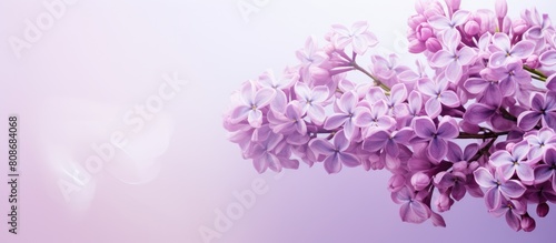 Flowering lilac with copy space creating a floral spring background for adding an inscription