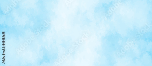 Gradient light white sky background with fluffy clouds .Nature landscape in environment day horizon skyline view .cloudy in sunshine calm bright winter air background.
