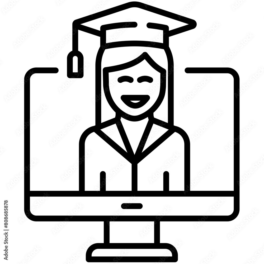 Online Education Outline Icon Pack Online Education Outline Icon Pack