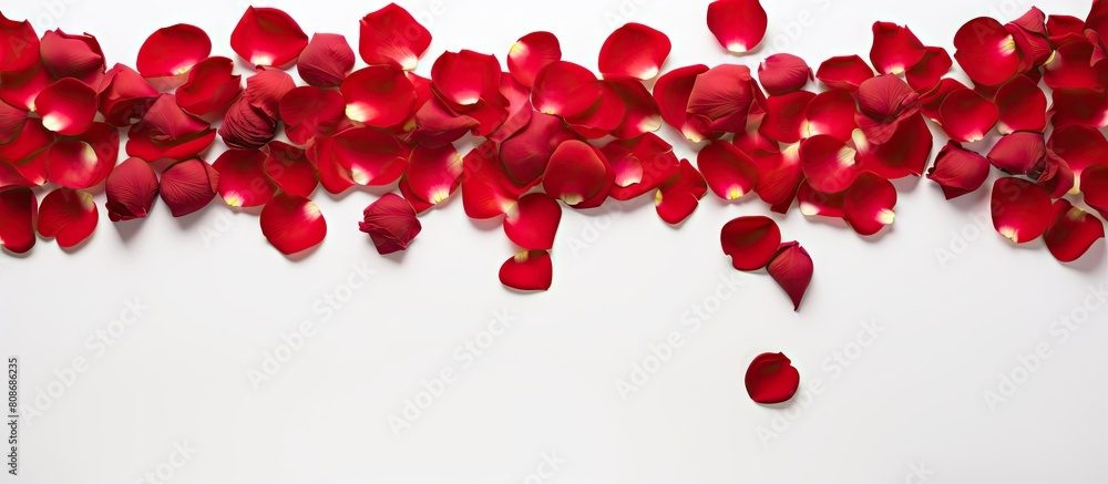 Red rose petals arranged in a frame perfect for Valentine s and Mother s Day The image contains copy space Red rose petals arranged in a frame perfect for Valentine s and Mother s Day The image contains copy space