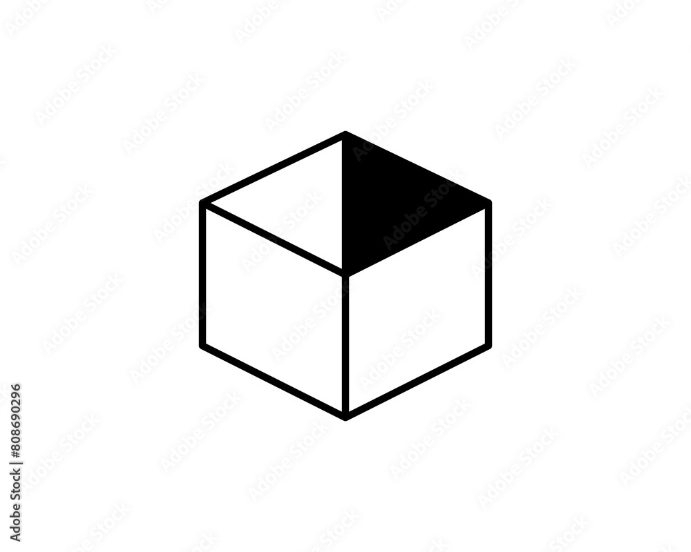 Delivery packaging vector icon. Cargo cardboard box icons. Carton package sign from line geometric shapes. Delivery packaging vector icon. Cargo cardboard box icons. Carton package sign from line geometric shapes.
