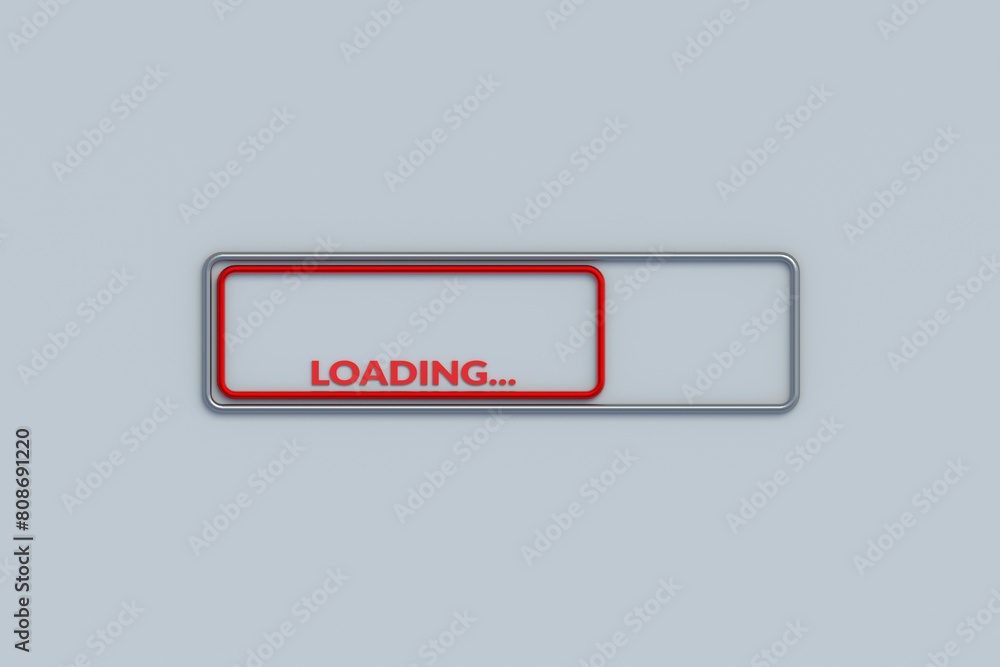 Progress bar made of metallic wire. Loading information. Downloading data. Status indicator. Transferring and receiving a business idea. Website interface. Top view. 3d render Progress bar made of metallic wire. Loading information. Downloading data. Status indicator. Transferring and receiving a business idea. Website interface. Top view. 3d render