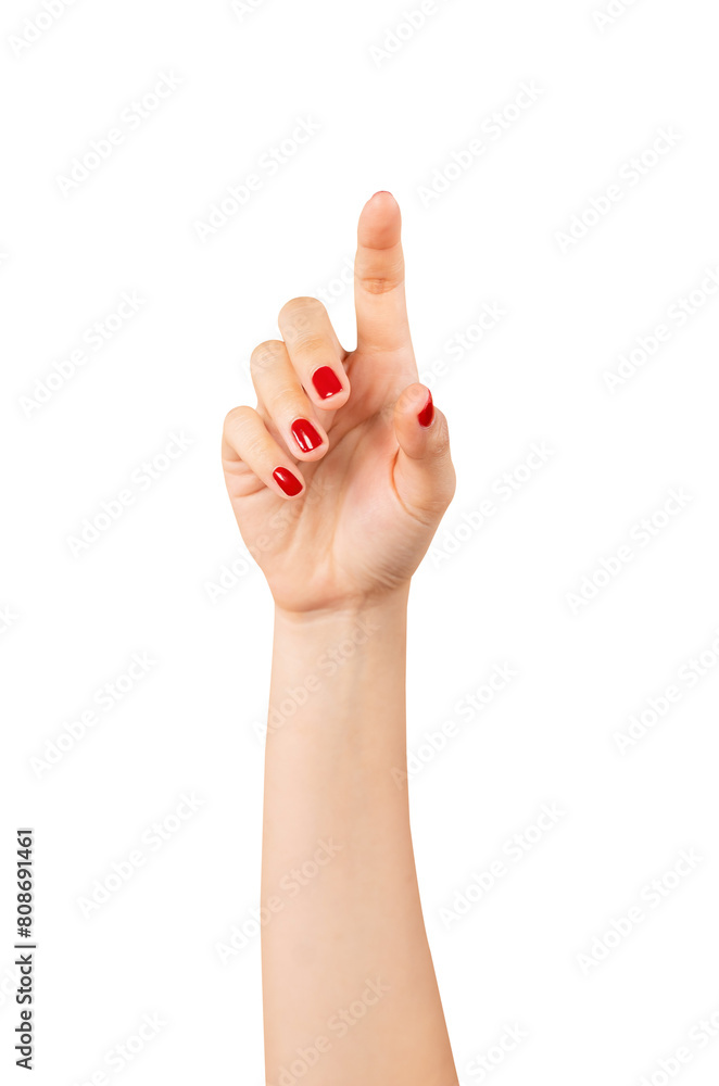 Hand pointing at screen on isolated background. Hand pointing at screen on isolated background.