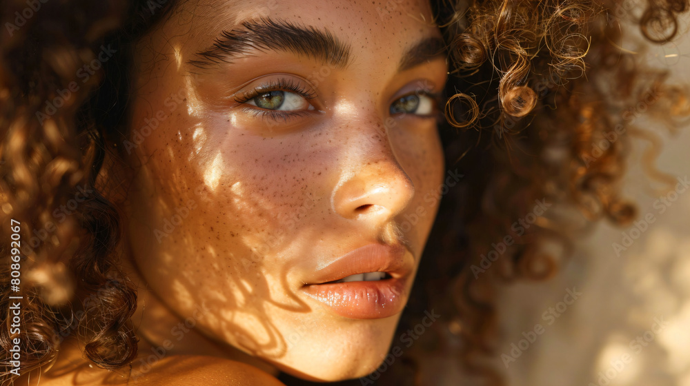 Fototapeta premium portrait of a model with afro
