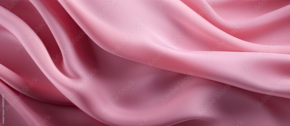Obraz premium A textured pink fabric with gentle waves providing ample copy space for creative compositions