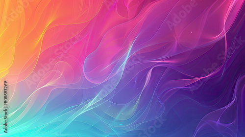 Abstract Red Blue Orange Purple Green Gradient Banner: Vibrant Colors Grainy Background Web Header Poster Design, Copy Space