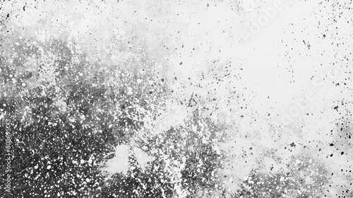 Black and White Noisy Texture Grainy Background: Monochrome Minimal Grunge Banner Header Poster Backdrop Design