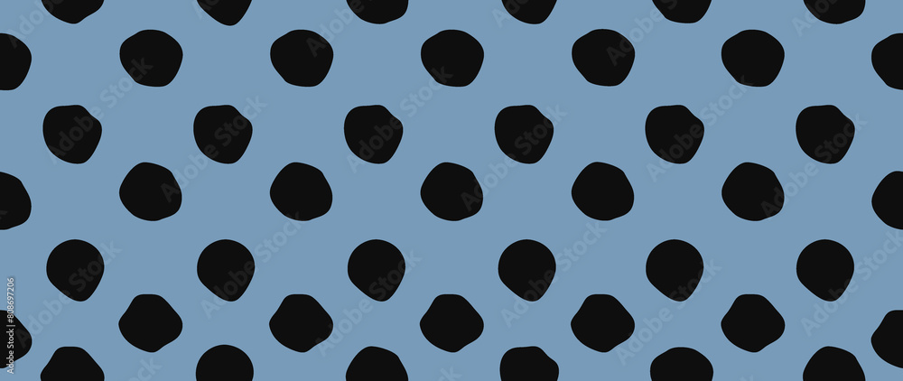 Flat background. Illustration on a blue background. A small black pea. Seamless pattern. Ideal for printing textiles, covers, screensavers, posters, wallpapers and more... Flat background. Illustration on a blue background. A small black pea. Seamless pattern. Ideal for printing textiles, covers, screensavers, posters, wallpapers and more...