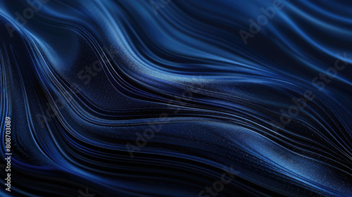 Dark Blue Grain Texture Background: Large Banner Web Page Header Abstract Noise Effect Design