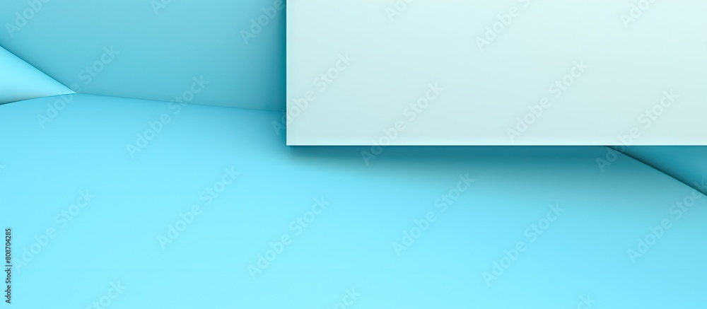 Obraz premium Top view of a light blue background with a white percent sign providing copy space for text