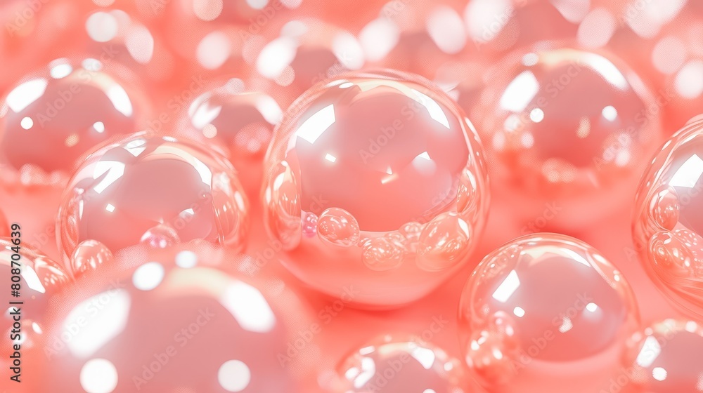 Abstract background with pink shiny balls. Abstract background with pink shiny balls.