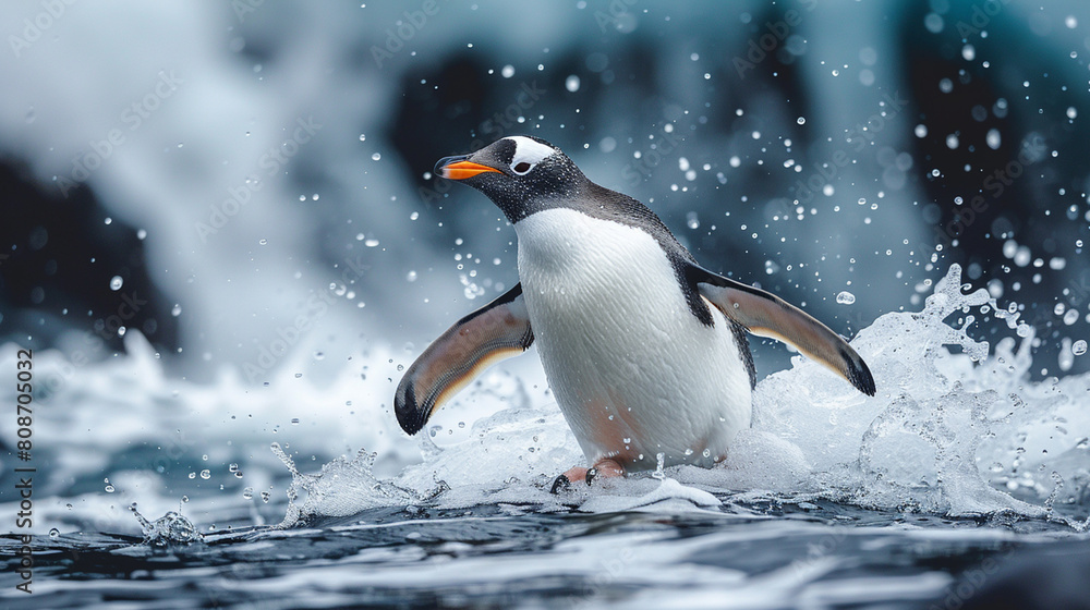 Penguin wallpaper with ice background Penguin wallpaper with ice background