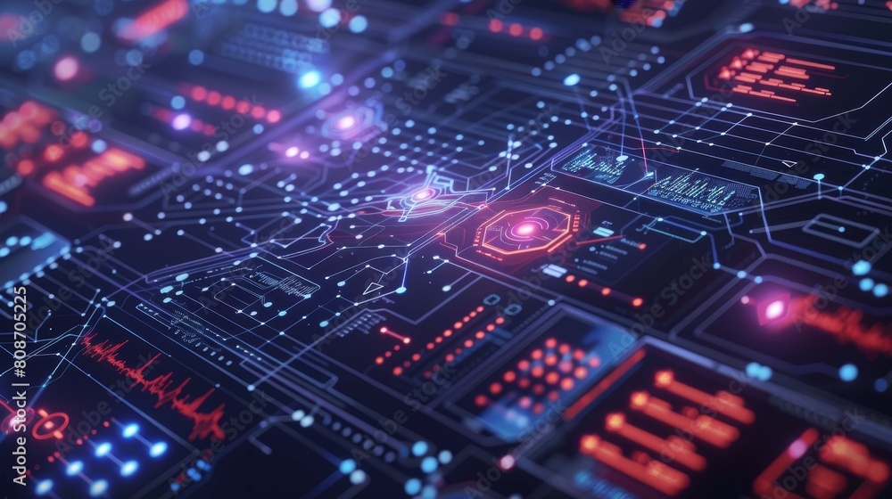 Technology Concept: Artificial intelligence algorithm interface Technology Concept: Artificial intelligence algorithm interface
