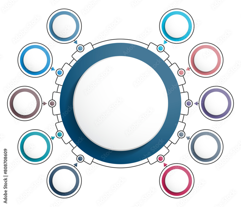 Infographic template with ten steps or options, workflow, process diagram Infographic template with ten steps or options, workflow, process diagram