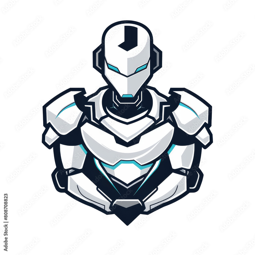 Futuristic warrior robot ready for battle Futuristic warrior robot ready for battle