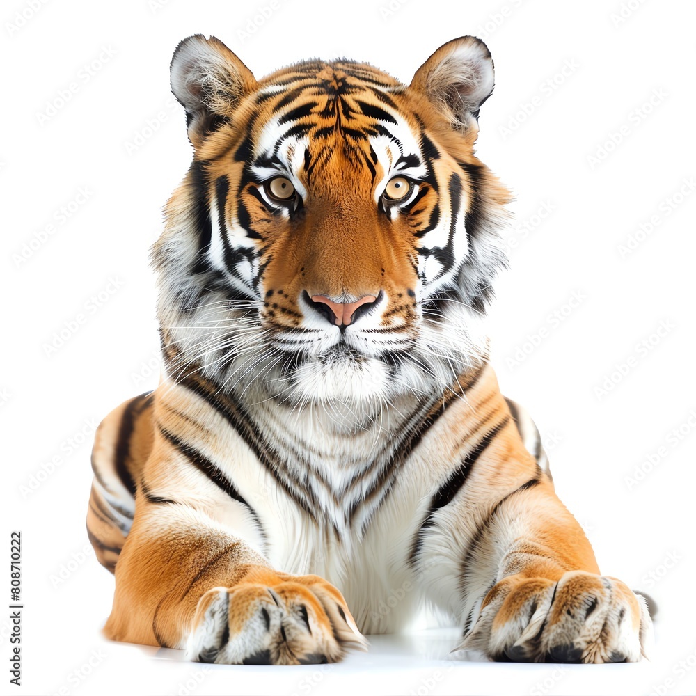 Fototapeta premium tiger, majestic tiger Isolated on white background