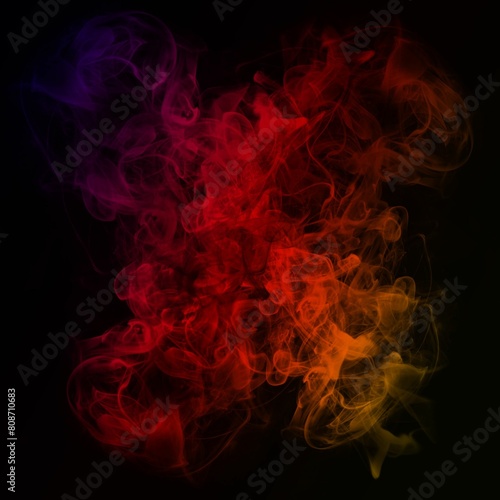 red plasma clasp smoke effect, smoke or fire glow, visual effect layer overlay isolated black