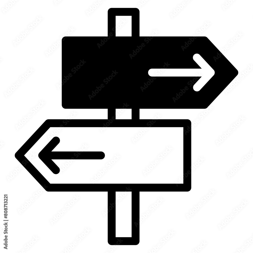 Traffic direction board icon Traffic direction board icon
