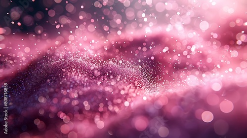 A dreamy close-up of fine pink dust particles gently settling on a soft rose-tinted surface, creating a delicate layer that captures the light and shadow beautifully. photo