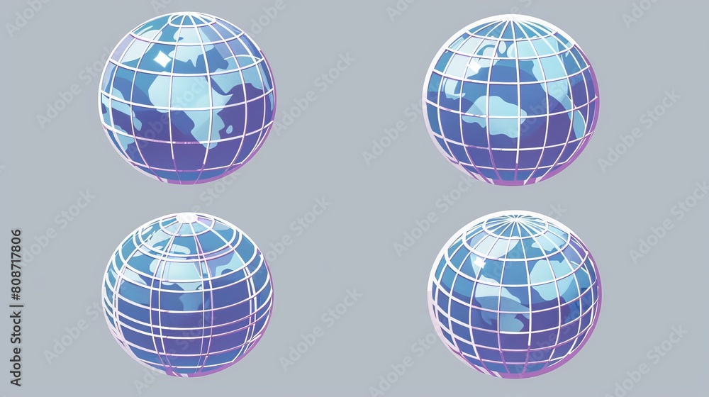 Y2K style modern posters with blue wireframe globe, lines on gray background, retro futuristic vibe flyers, geometric 3D design elements. Y2K style modern posters with blue wireframe globe, lines on gray background, retro futuristic vibe flyers, geometric 3D design elements.