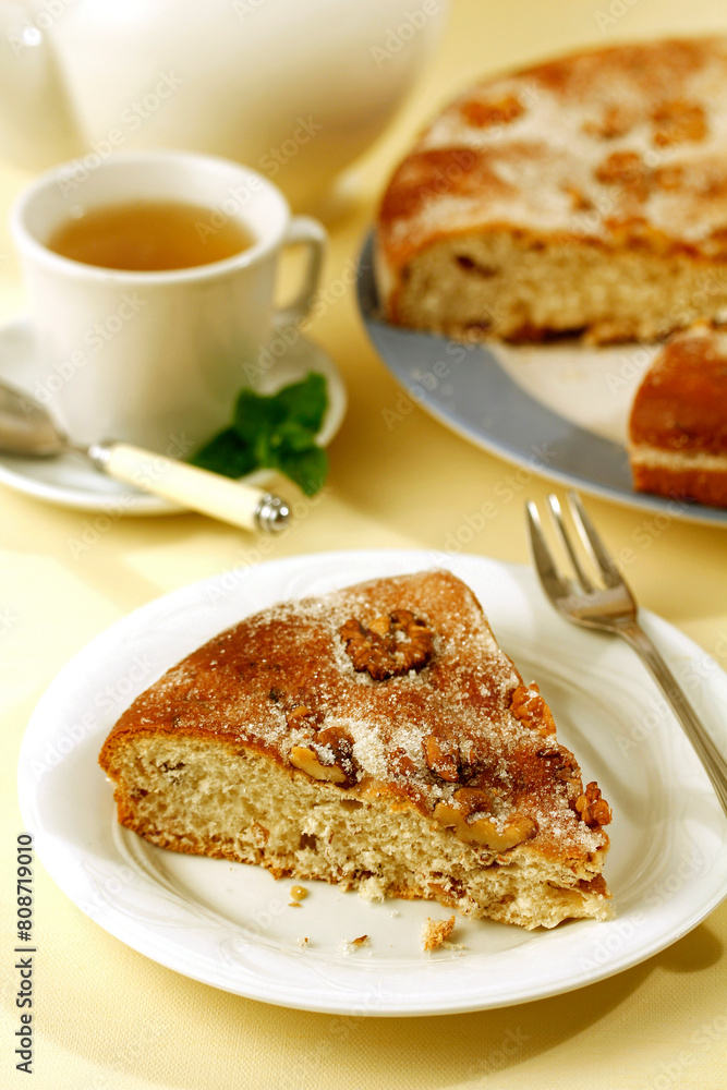 Walnuts and raisins cake. Walnuts and raisins cake.