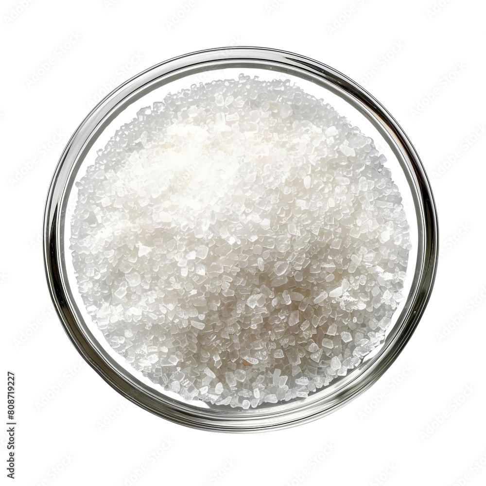 Close-up of a bowl of white sugar crystals. Close-up of a bowl of white sugar crystals.