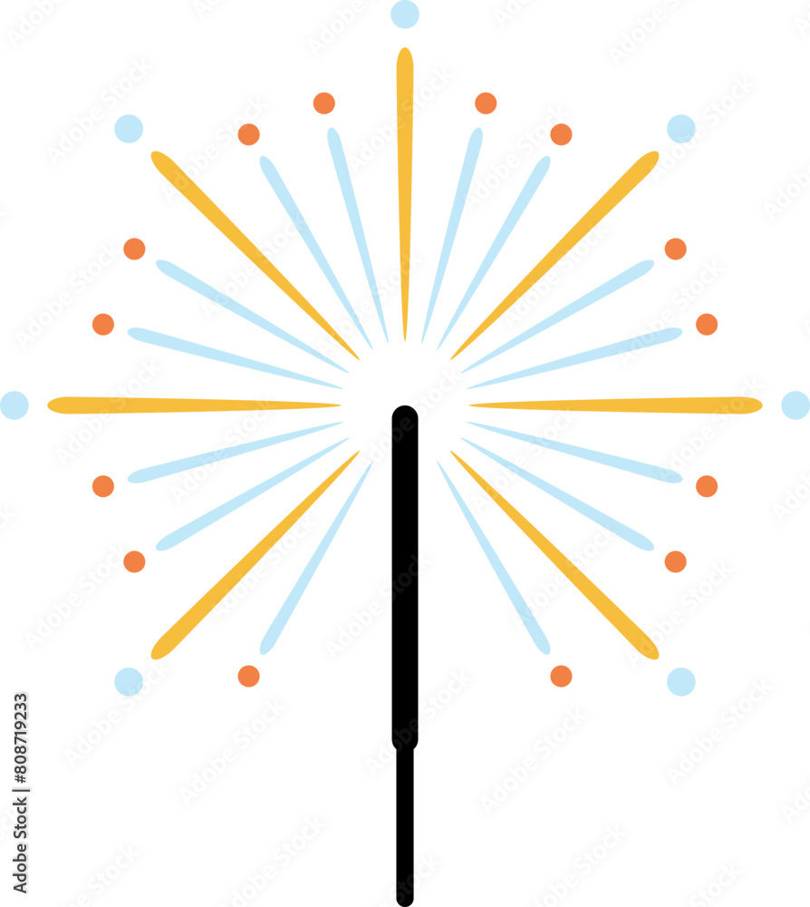 Fireworks New Year Simple Illustration Fireworks New Year Simple Illustration