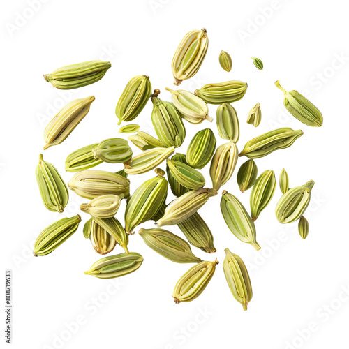 Green cardamom pods isolated on white background. photo